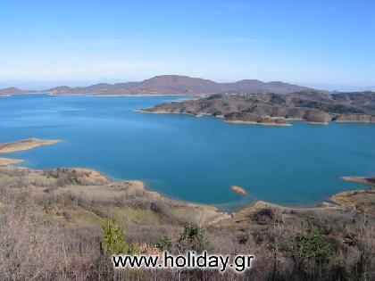 Panoramic view of the artificial lake