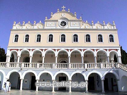 Panagia of Tinos Each year thousands pilgrims visit the Tino in order to achieve their oblation in Panagia. 