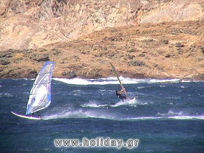 Ftelia: the perfect beach for windsurfing