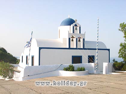 The monastery of Profet Ilias The small church of Profet Ilias in Imerovigli