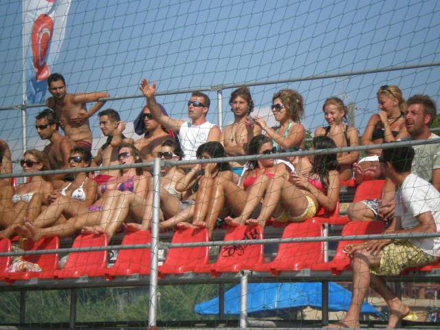 beach soccer  funs