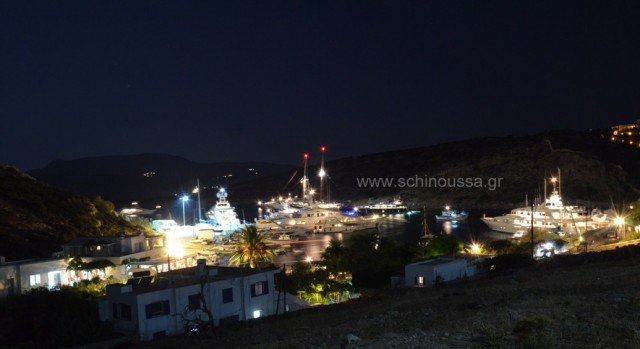 Mersini port at night | Schinoussa