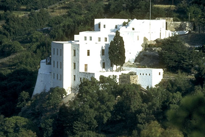 The traditional cave of the Apocalypse on Patmos 