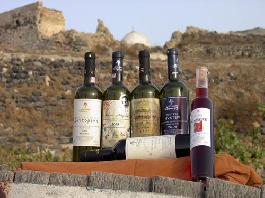 The first wine exhibition in Santorini