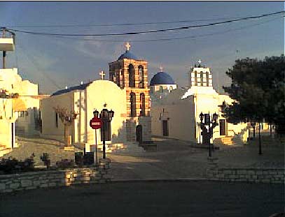 Kostos square and churches