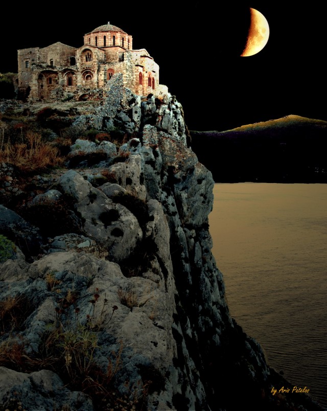 Monembasia/Agia Sophia under moon....